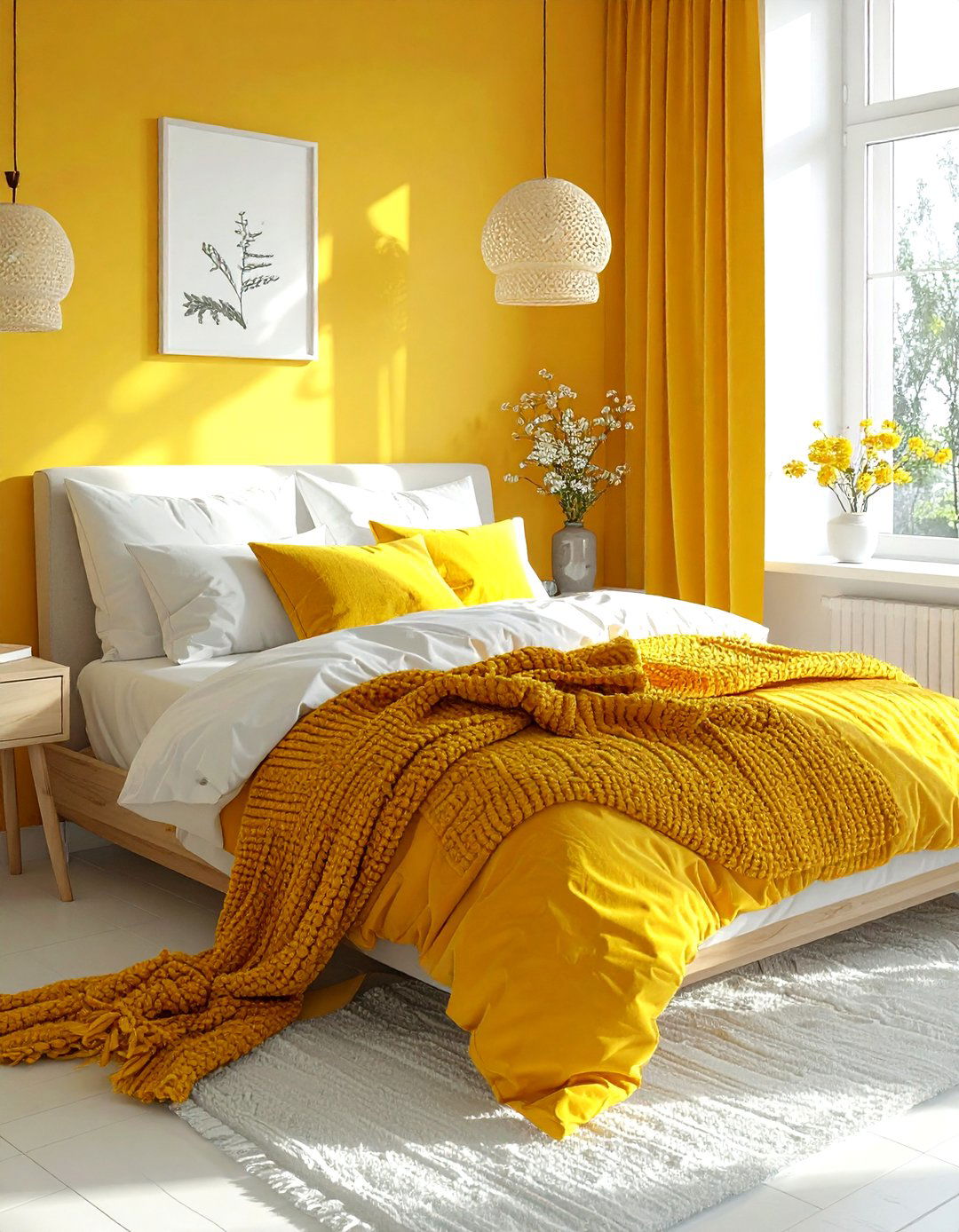 Scandi Yellow Bedroom - 30 bright yellow bedroom ideas