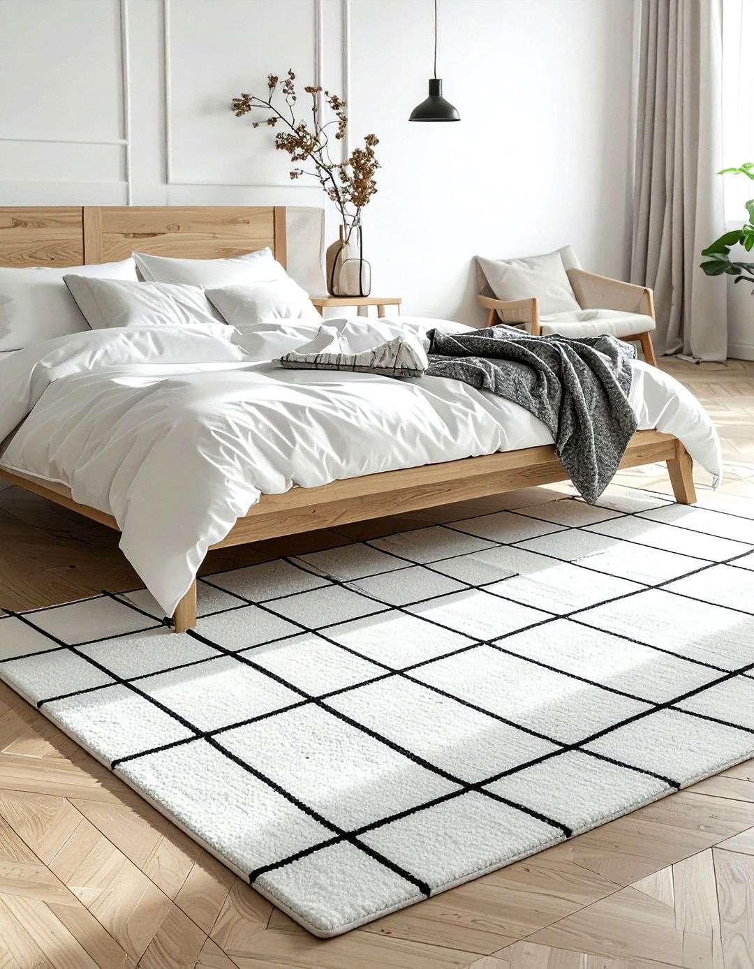 Scandi area rug - 30 washable rug ideas
