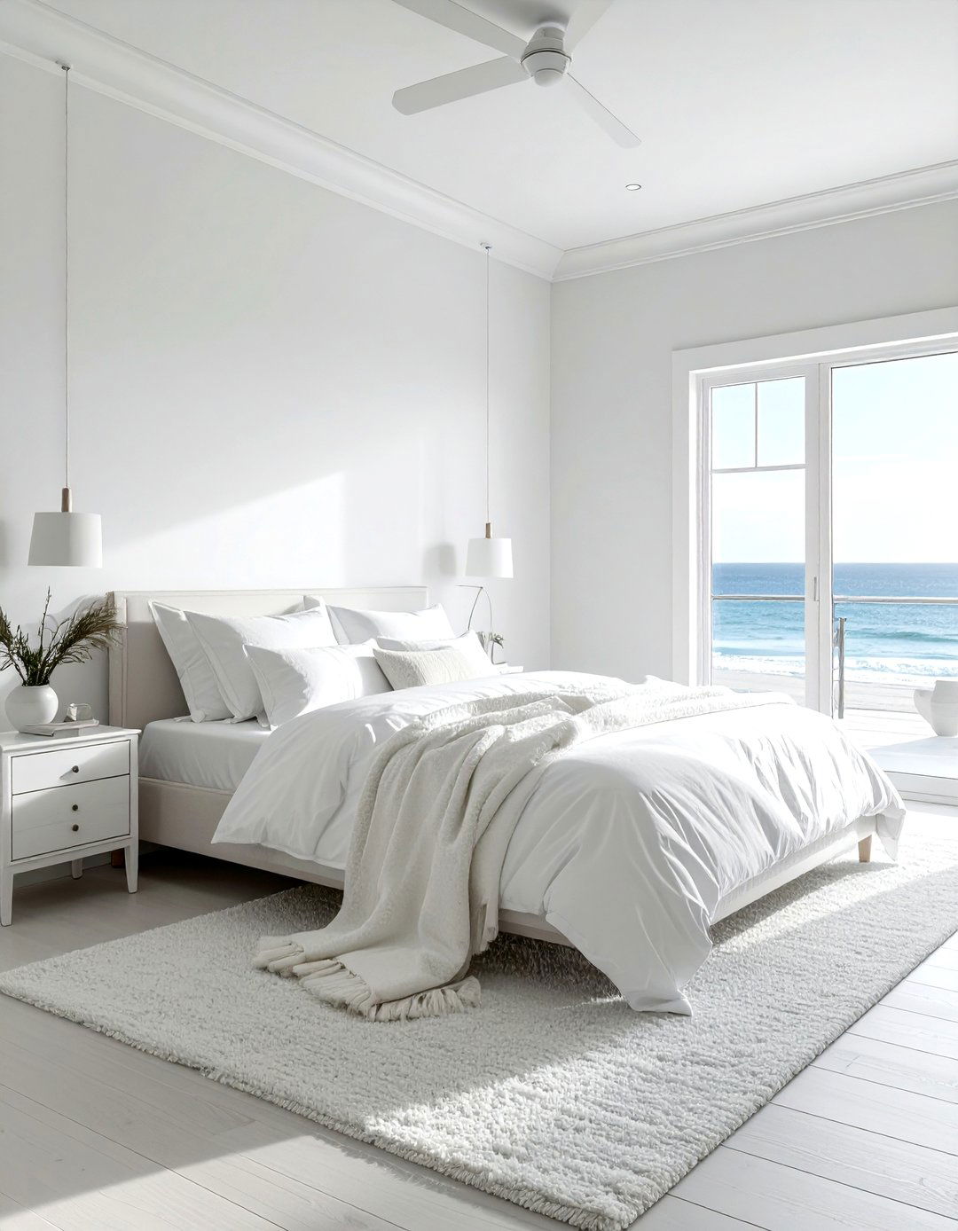 Scandi coastal white bedroom - 30 coastal white bedroom ideas