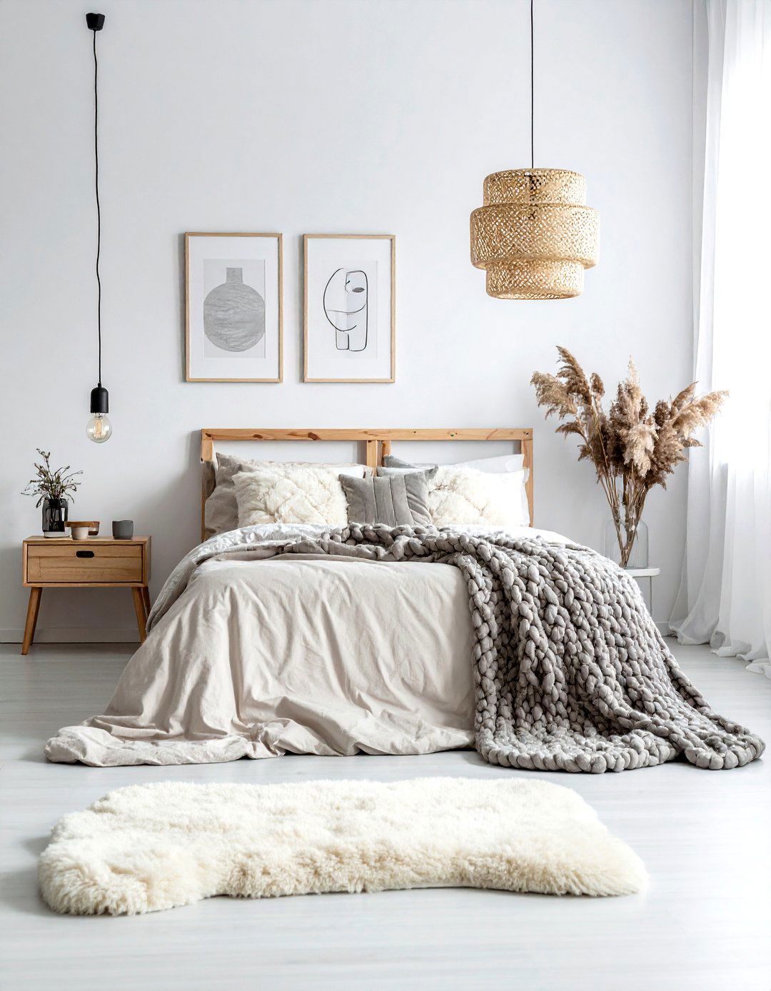 Scandi farmhouse bedroom - 30 farmhouse beige bedroom ideas