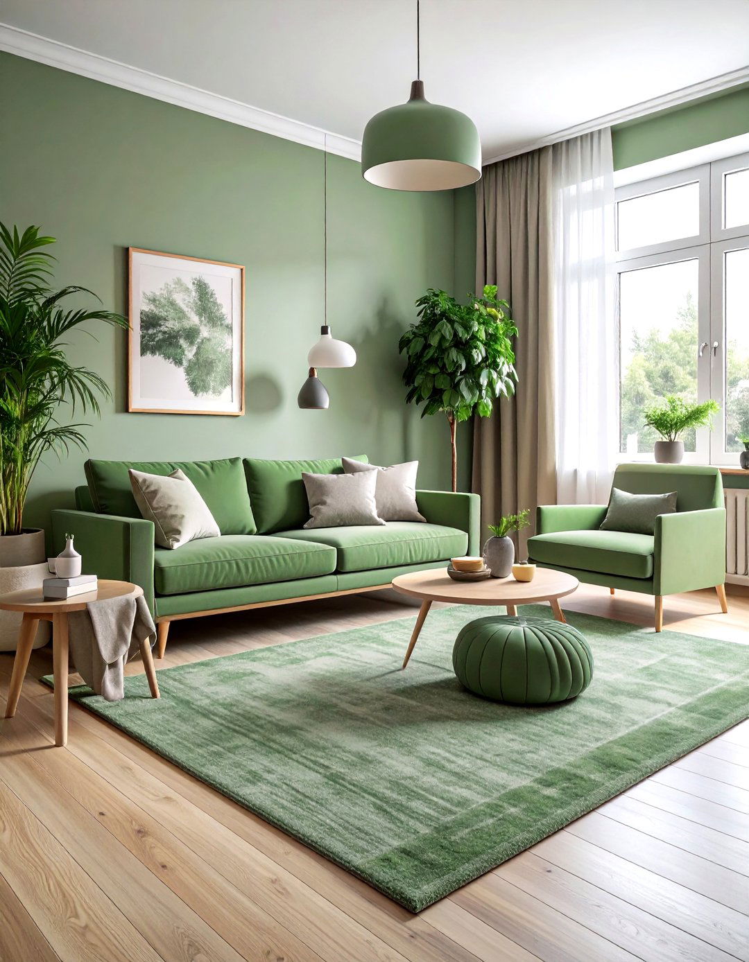 Scandi green living room - 30 contemporary green living room ideas