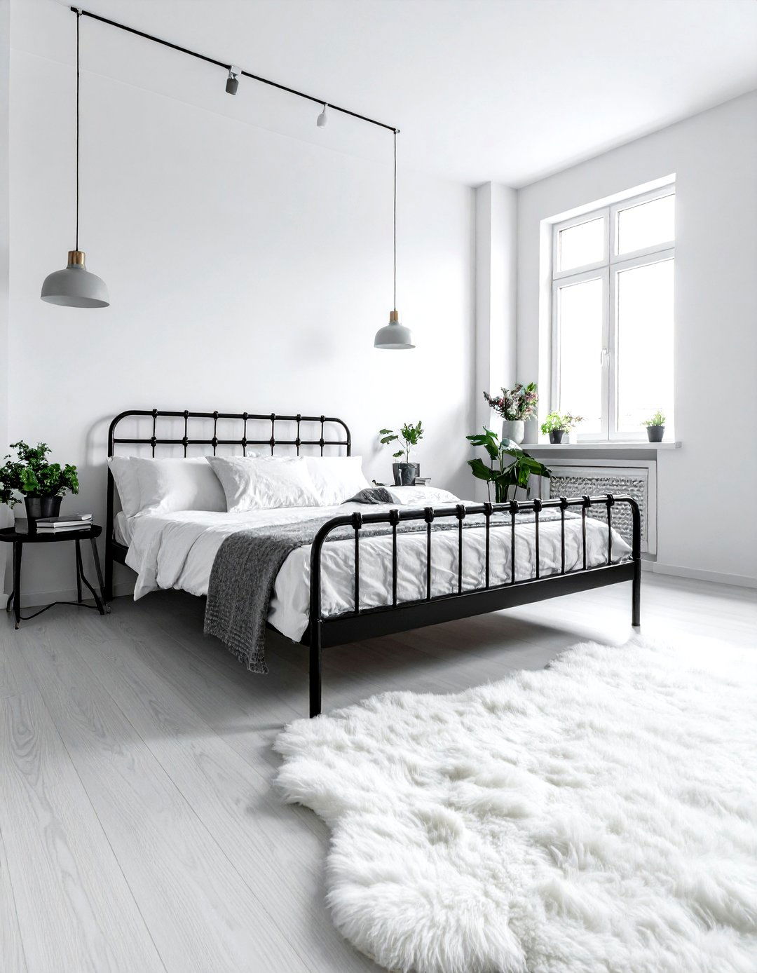 Scandi industrial white bedroom - 30 industrial white bedroom ideas