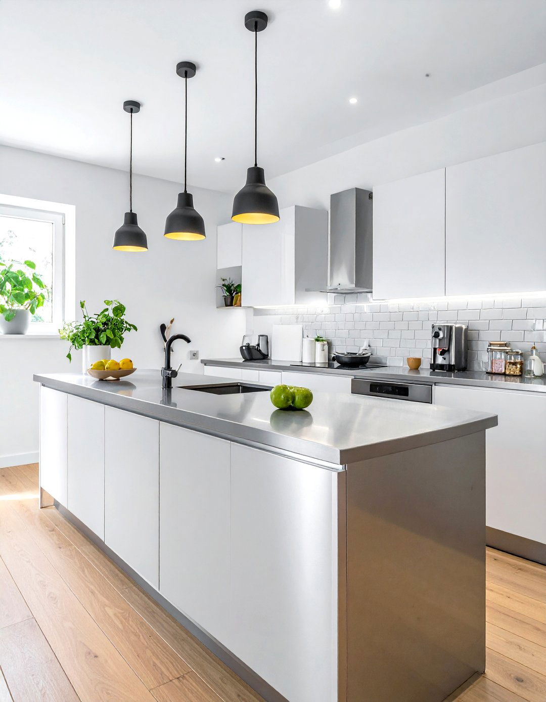 Scandi kitchen stainless steel - 30 stainless steel countertop kitchen ideas