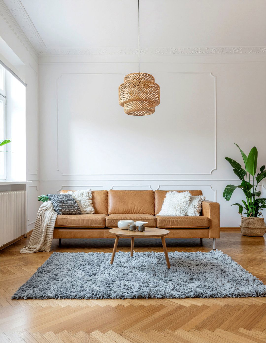 Scandi leather style - 30 leather living room ideas