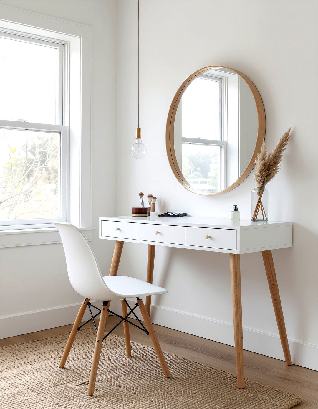 Scandi makeup vanity - 30 bedroom makeup vanities