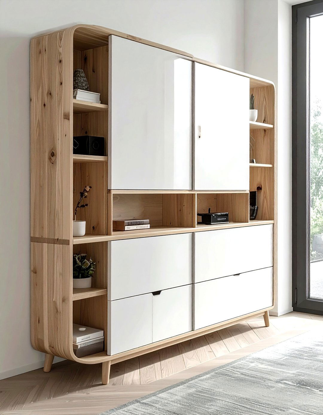 Scandi media storage - 30 living room media cabinet ideas