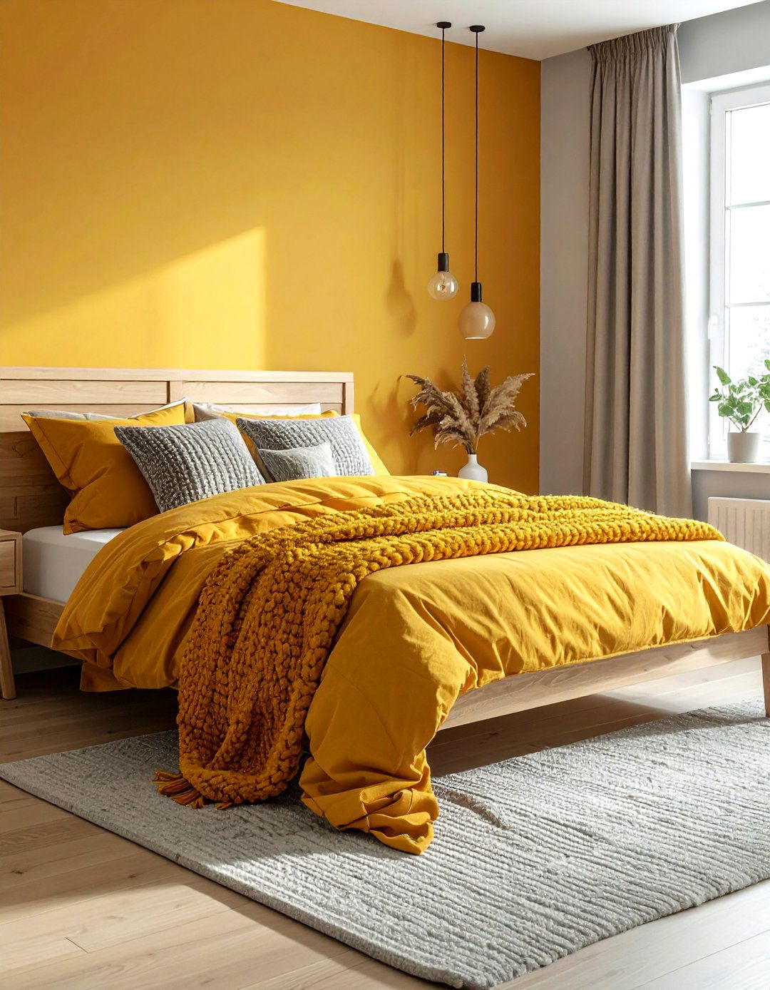 Scandi mustard bedroom - 30 mustard bedroom ideas