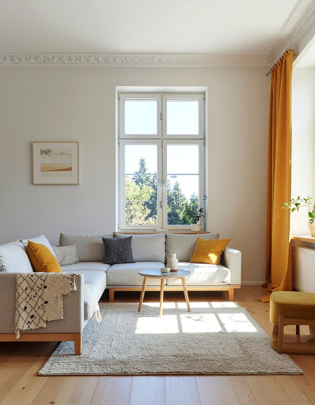 Scandi mustard living room - 30 mustard living room ideas