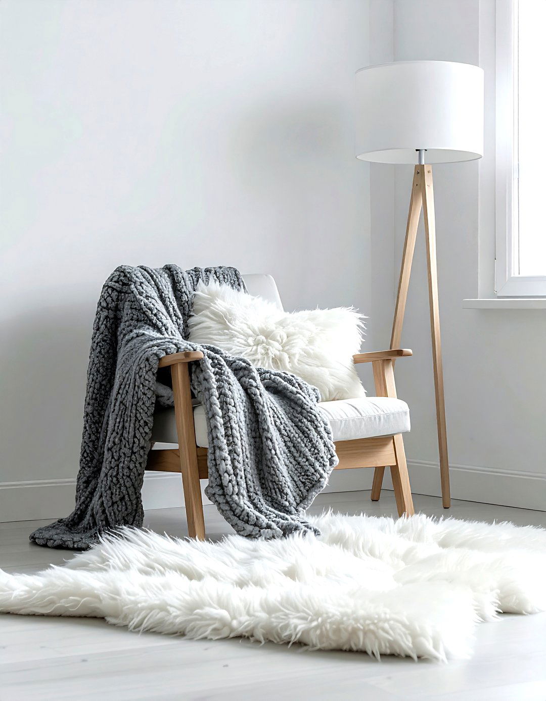 Scandi reading nook - 30 living room reading nook ideas
