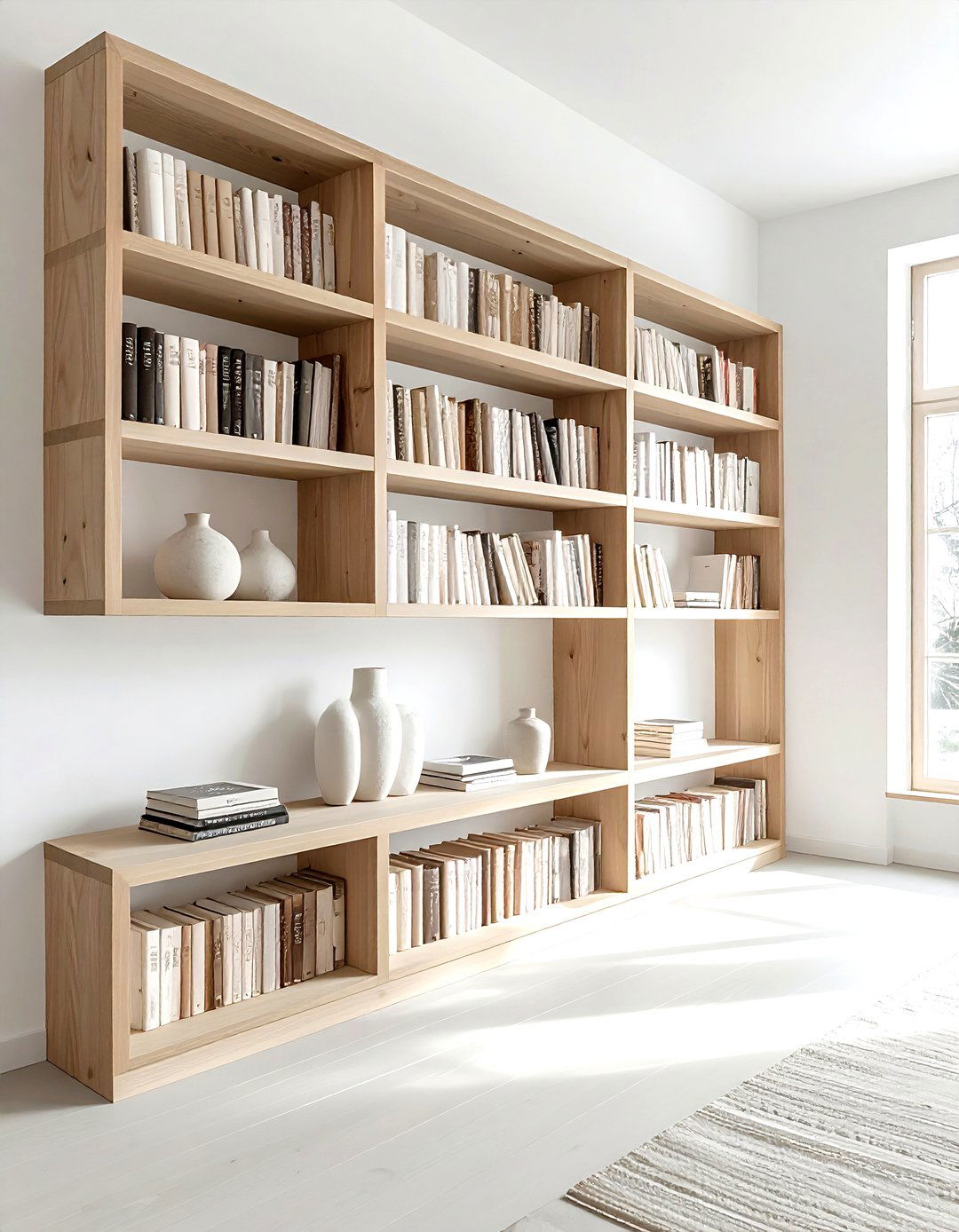 Scandi style book display - 30 book collection display ideas