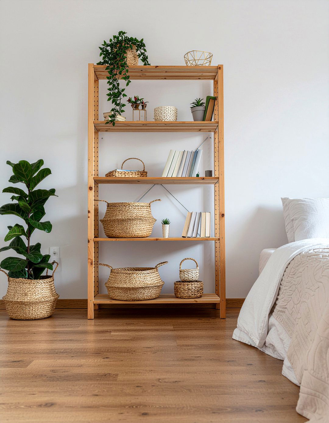 Scandi style bookshelf - 30 bedroom bookshelf dividers