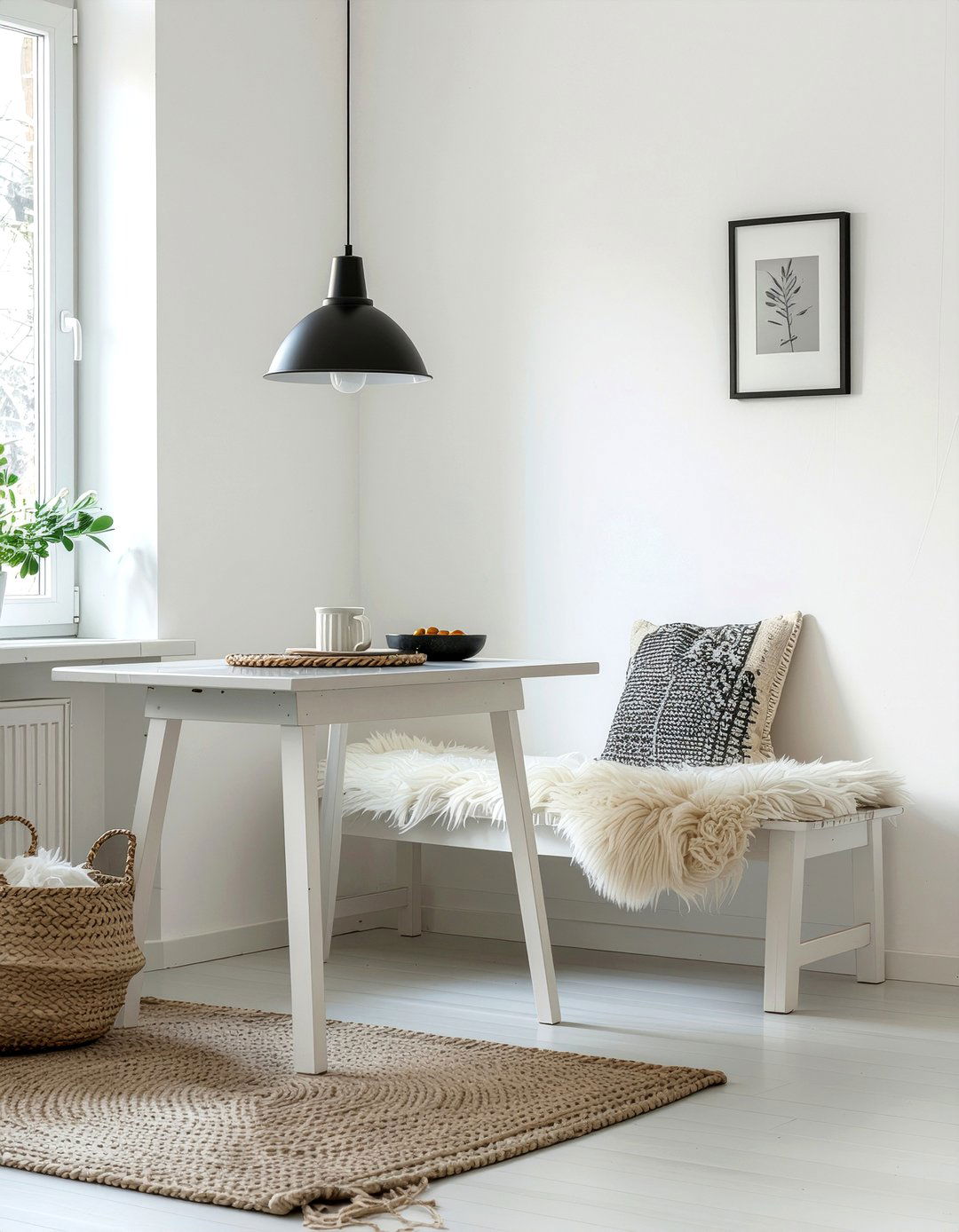 Scandi style breakfast nook - 30 dining nook ideas