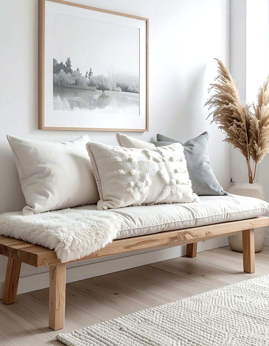 Scandi style neutral pillows - 30 pillow mix ideas