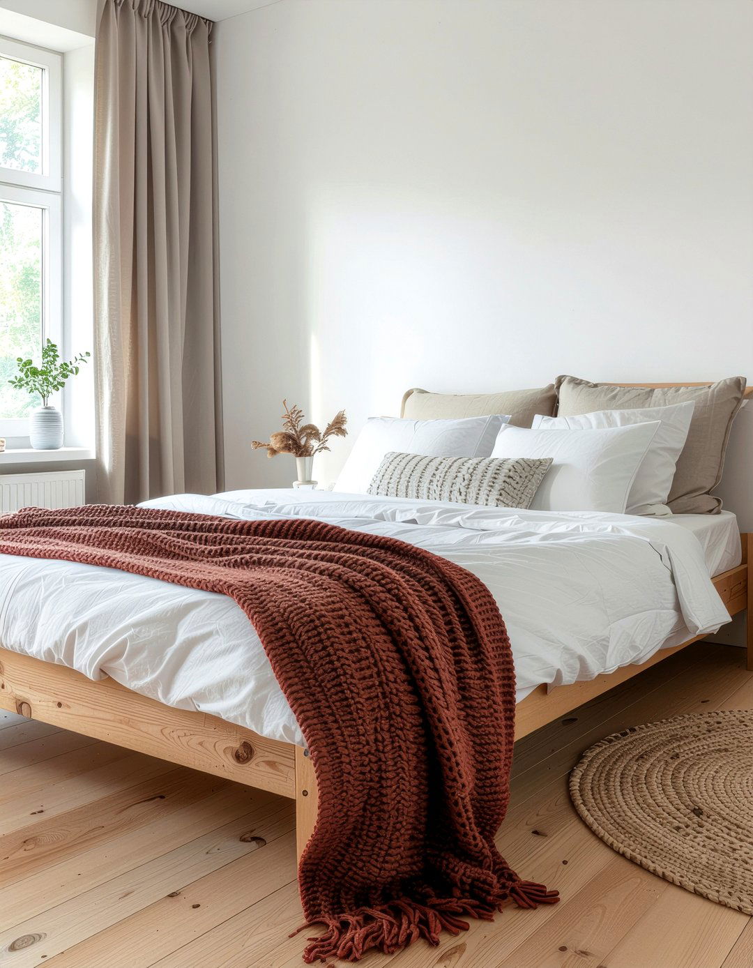 Scandi style rust bedroom - 30 rust bedroom ideas