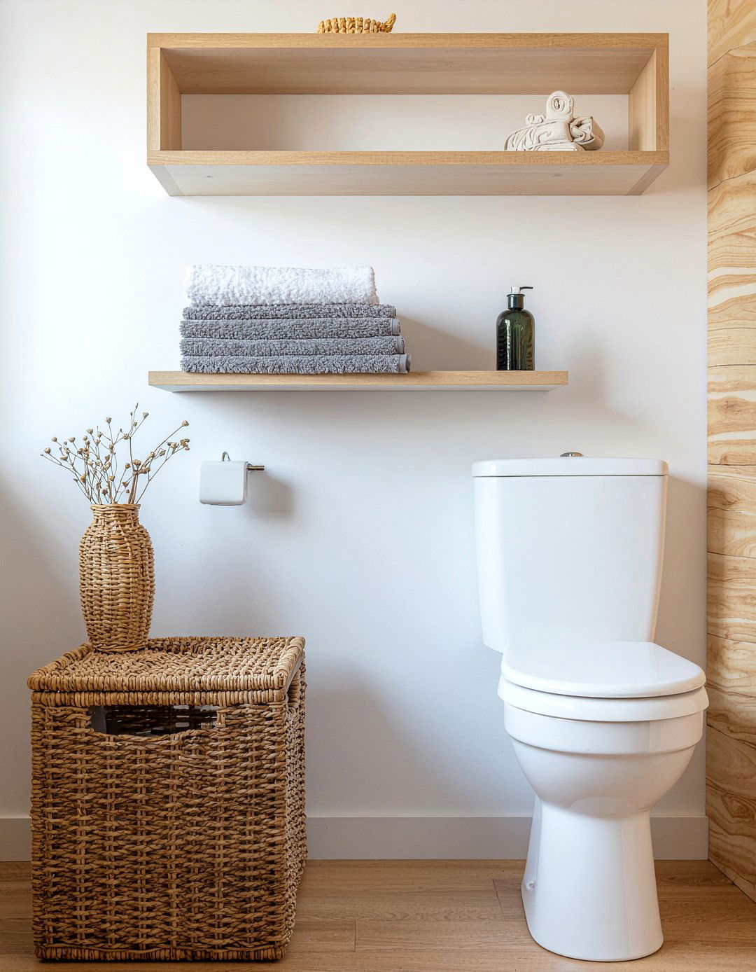 Scandi style storage - 30 over toilet storage ideas