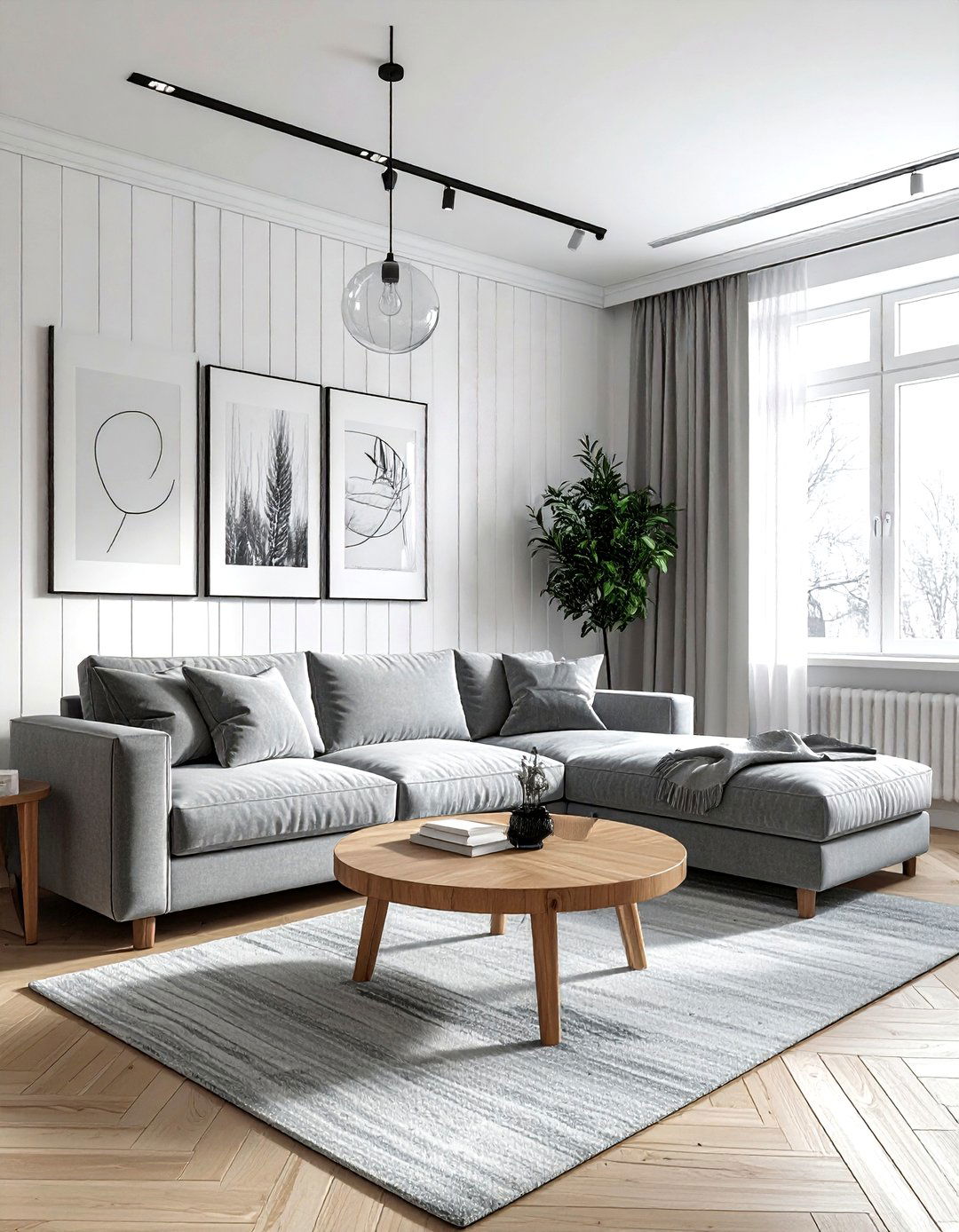 Scandi style tongue and groove wall - 30 living room tongue and groove ideas
