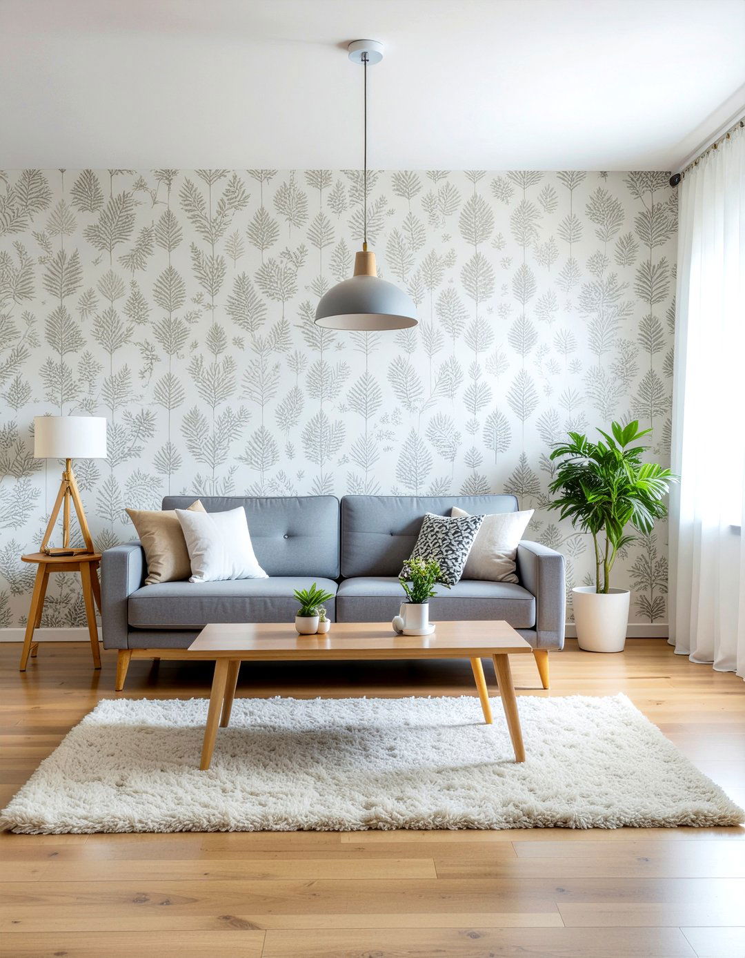 Scandi style wallpaper - 30 living room neutral wallpapers
