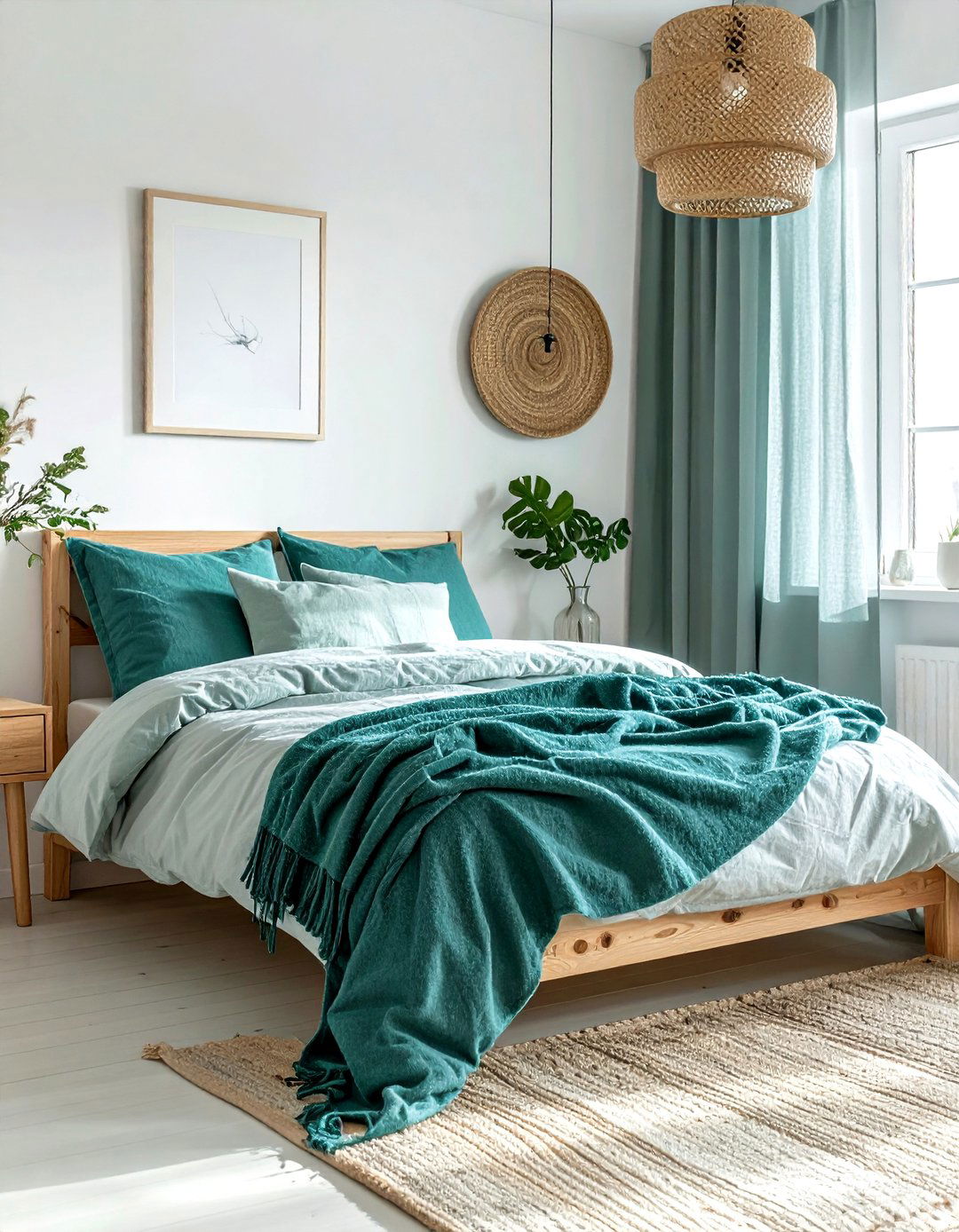 Scandi teal bedroom - 30 cool teal bedroom ideas