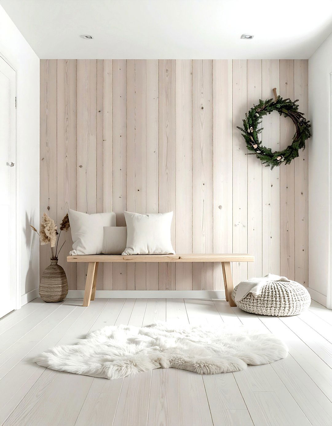 Scandi wood wall - 30 living room wood wall ideas