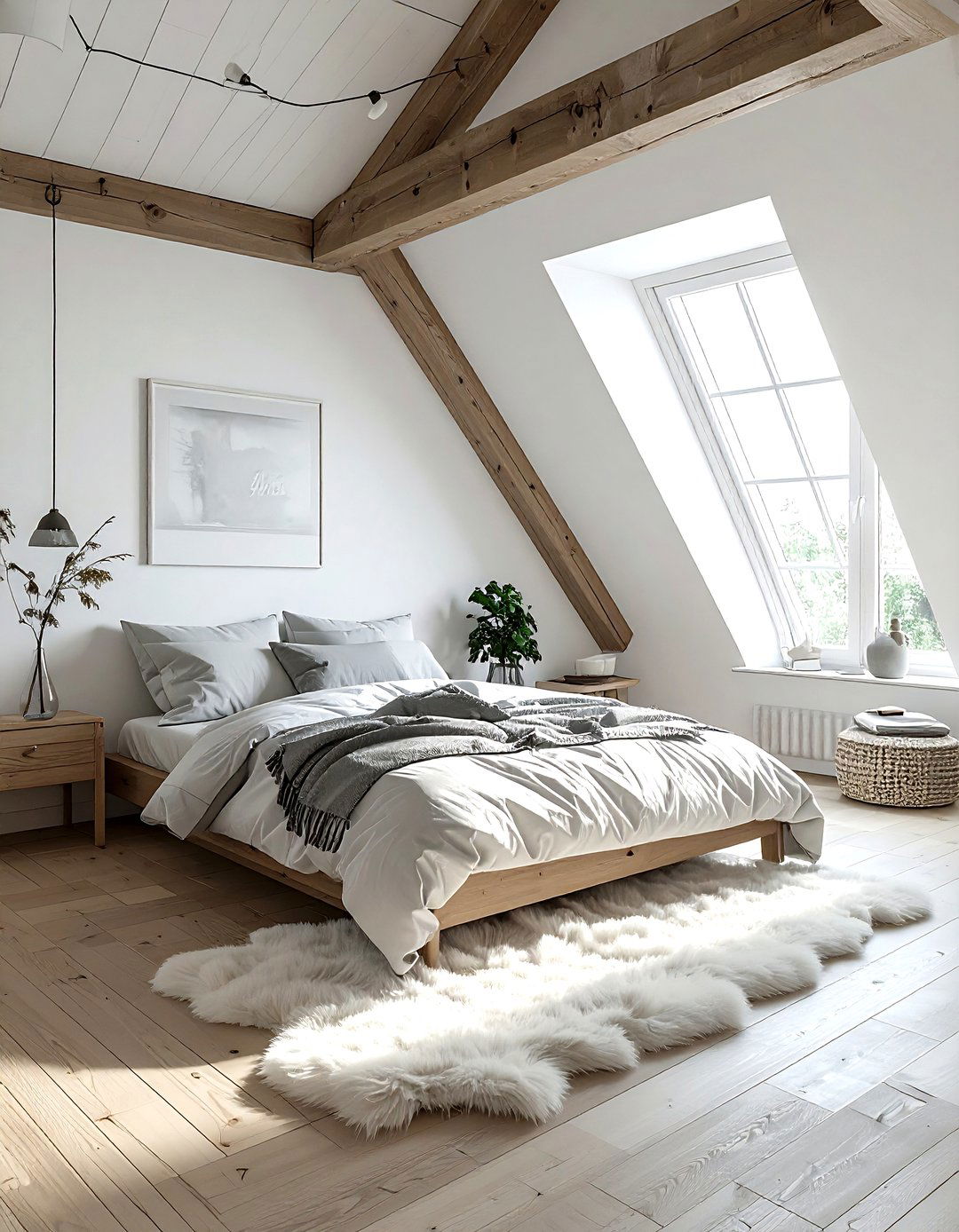 Scandinavian Attic Bedroom - 30 loft bedroom ideas