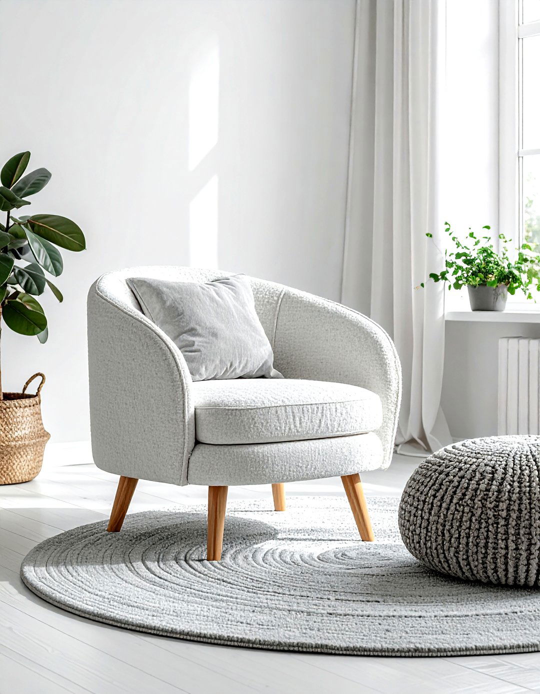 Scandinavian Barrel Chair - 30 living room barrel chair ideas