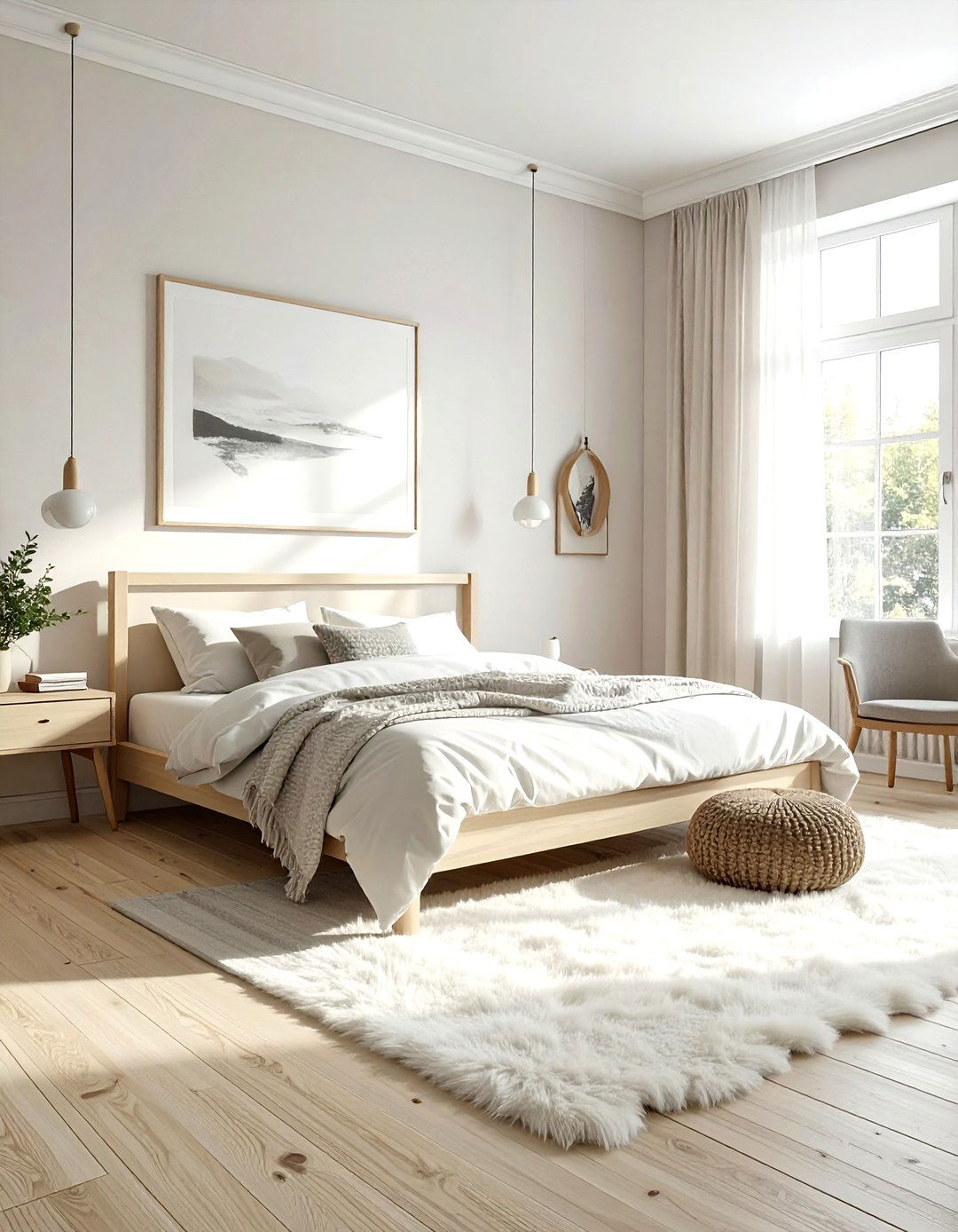 Scandinavian Bedroom - 30 minimalist cream bedroom ideas