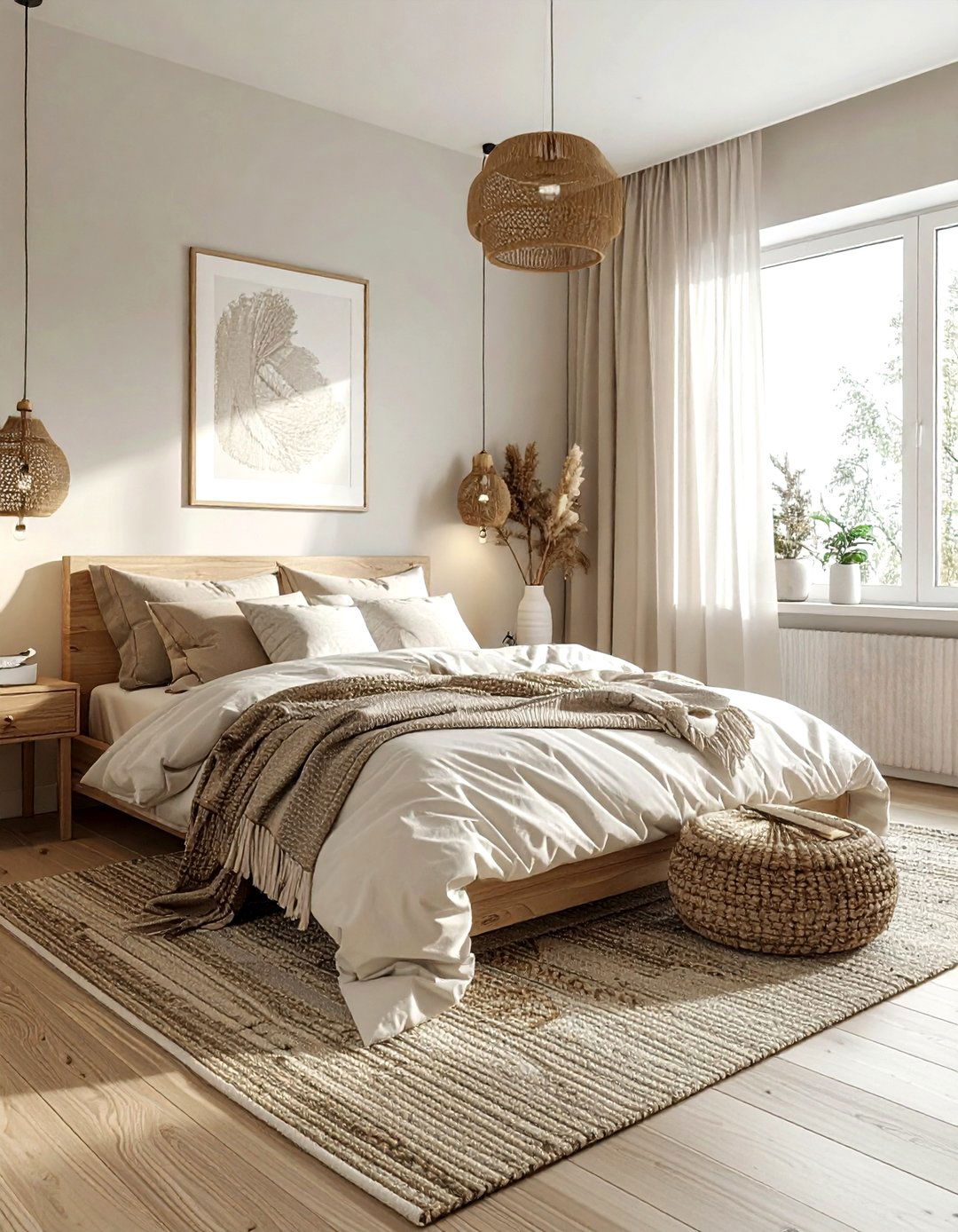 Scandinavian Bedroom With Neutral Layers - 30 scandinavian cream bedroom ideas