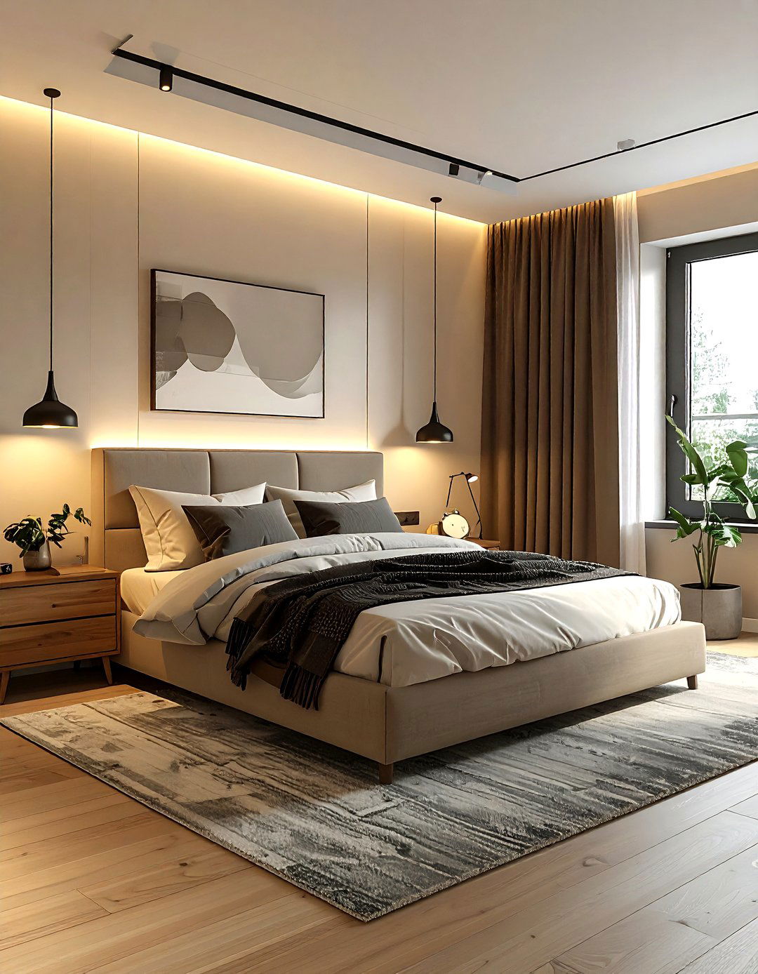 Scandinavian Bedroom With Task Lighting - 30 scandinavian cream bedroom ideas