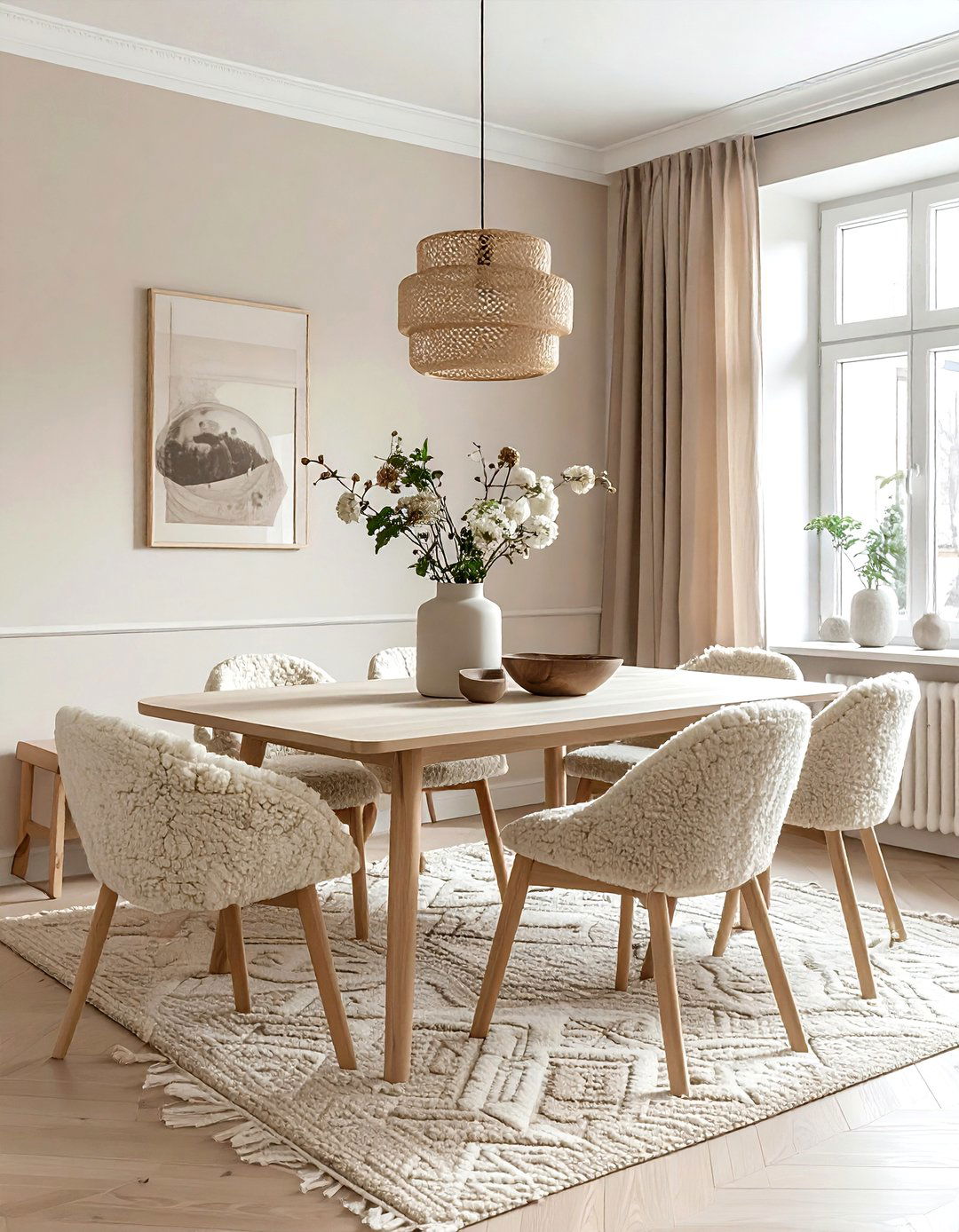 Scandinavian Beige Dining Room - 30 beige dining room ideas
