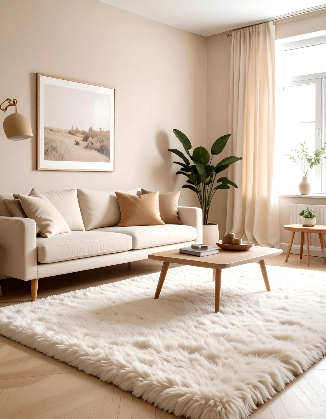 Scandinavian Beige Living Room - 30 beige living room design ideas