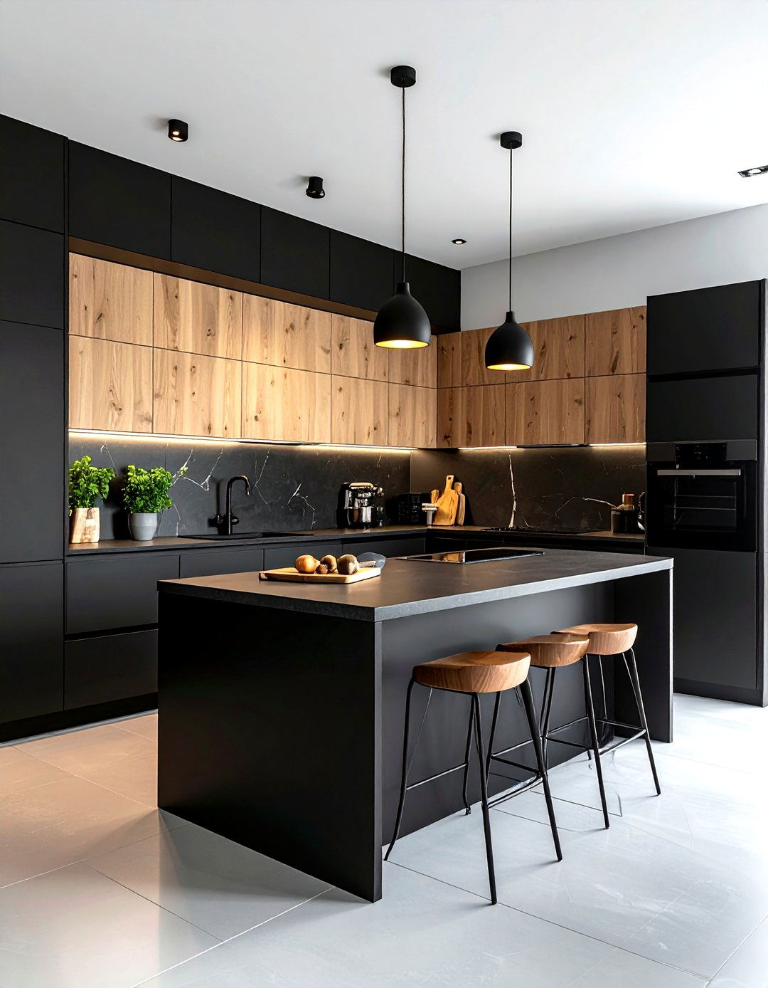 Scandinavian Black Kitchen - 30 dark black kitchen ideas