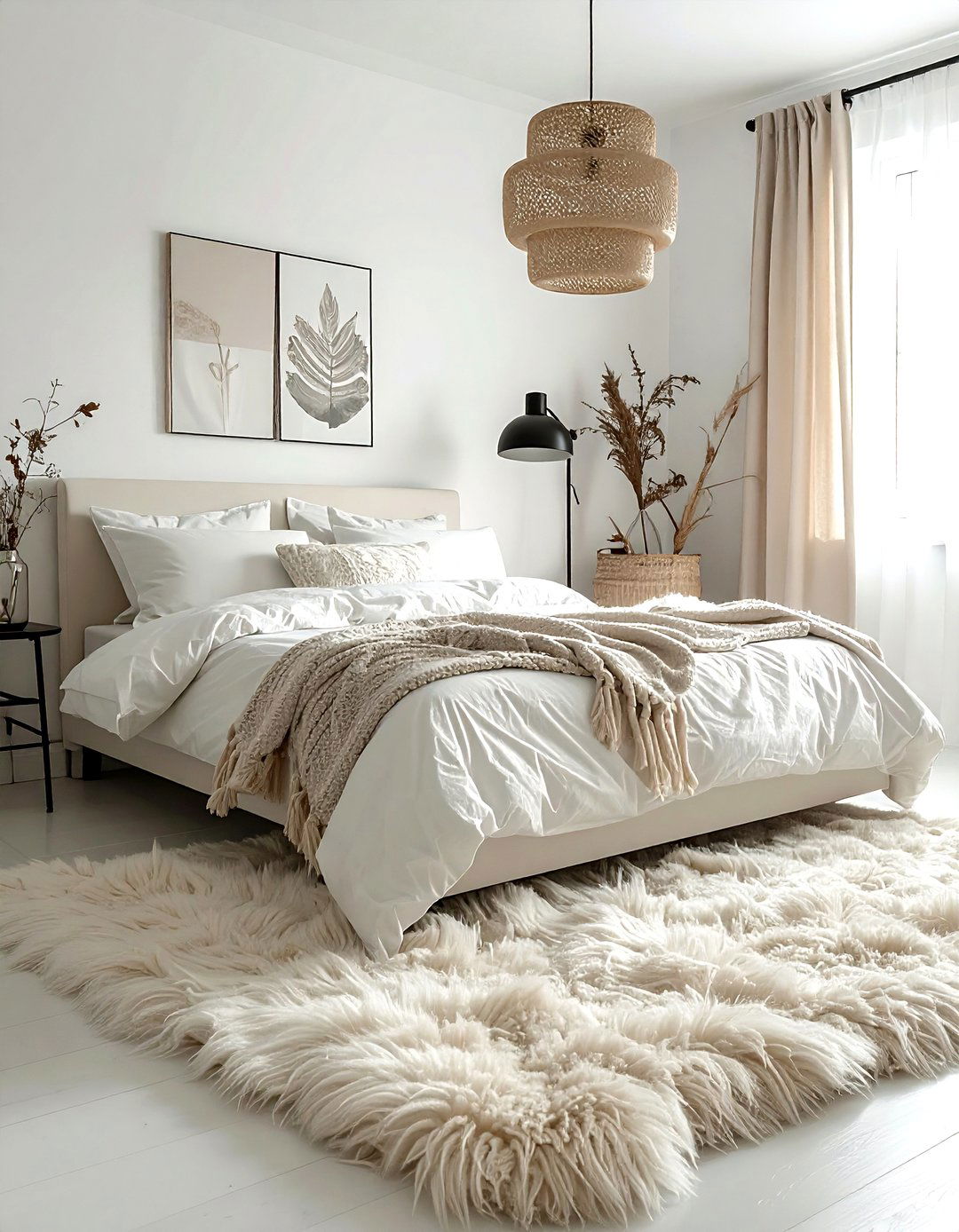 Scandinavian Boho Bedroom - 30 bohemian beige bedroom ideas