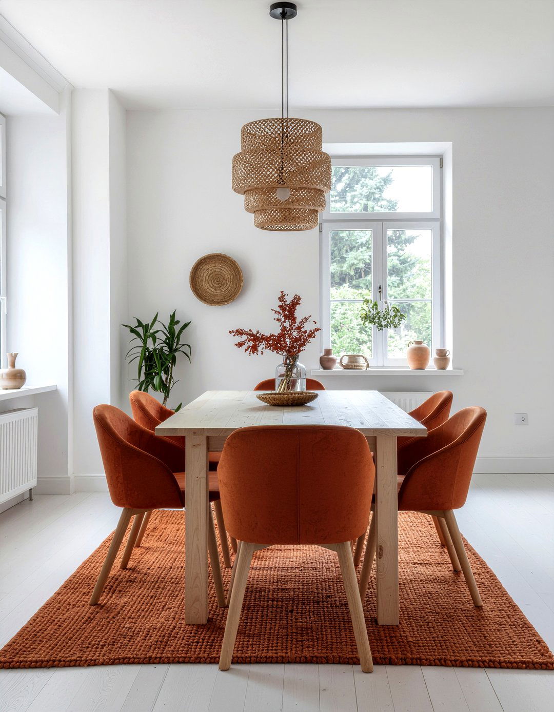 Scandinavian Burnt Orange - 30 burnt orange dining room ideas