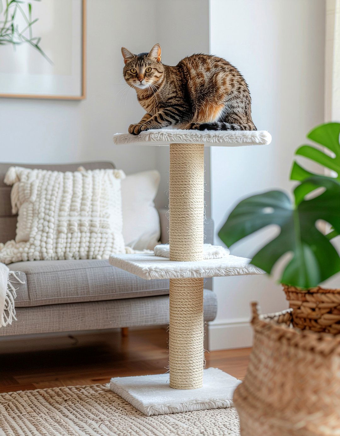 Scandinavian Cat Tree - 30 cat tree living room ideas