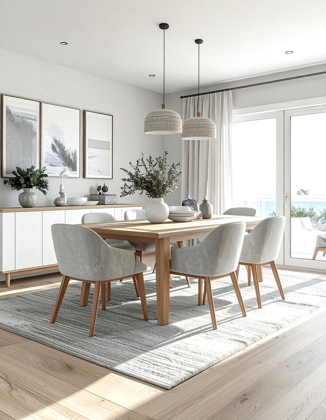 Scandinavian Coastal Dining Room - 30 Malibu dining room ideas