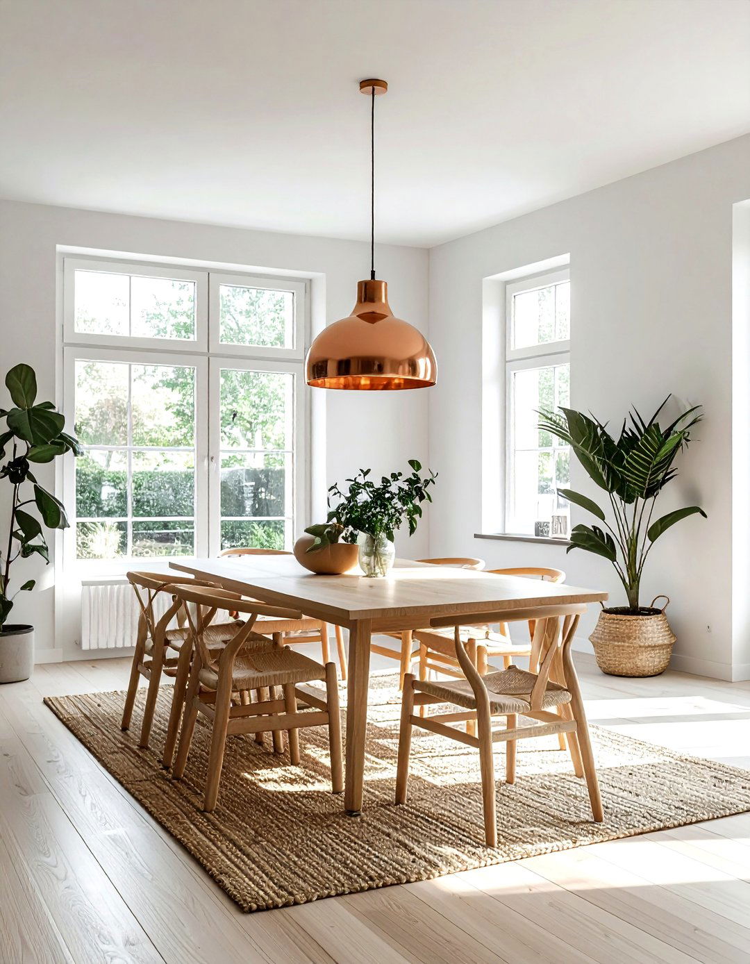 Scandinavian Copper Light - 30 copper accent dining room ideas