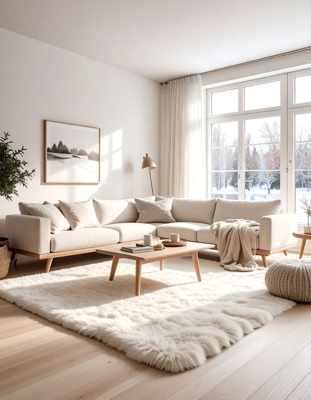 Scandinavian Cream Living Room - 30 contemporary cream living room ideas