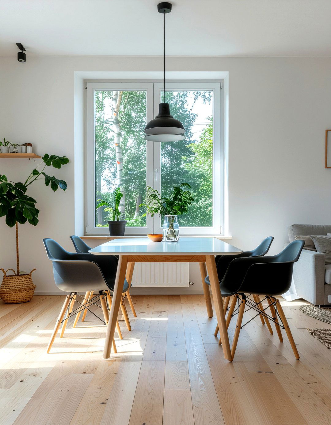Scandinavian Dining Room - 30 black and white dining room ideas