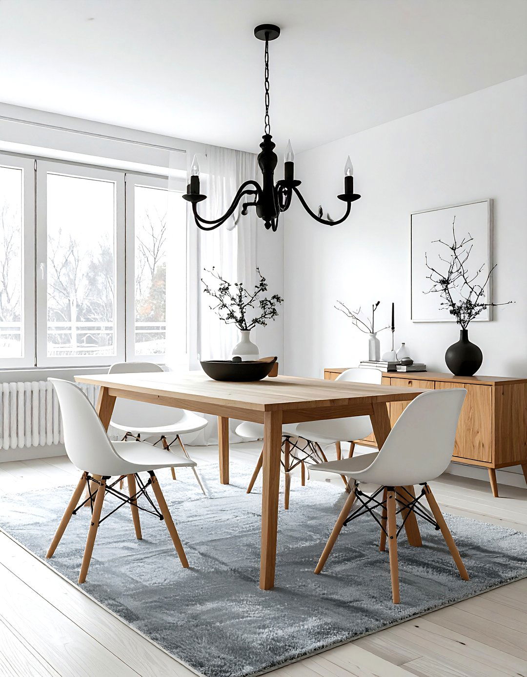 Scandinavian Dining Room - 30 black chandelier dining room ideas