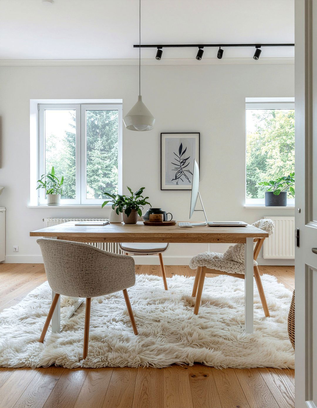 Scandinavian Dining Room Office - 30 dining room workspace ideas