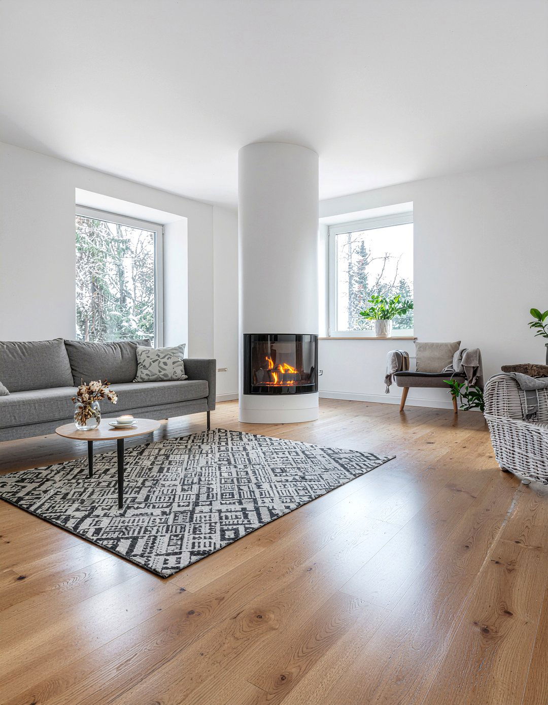 Scandinavian Gas Fireplace - 30 living room gas fireplace ideas