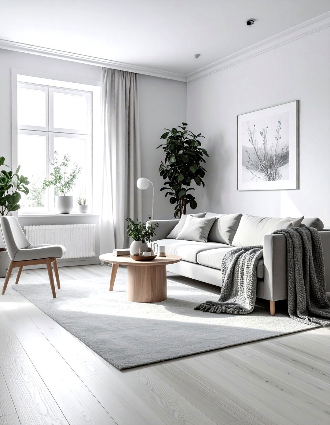 Scandinavian Gray And White - 30 gray and white living room ideas