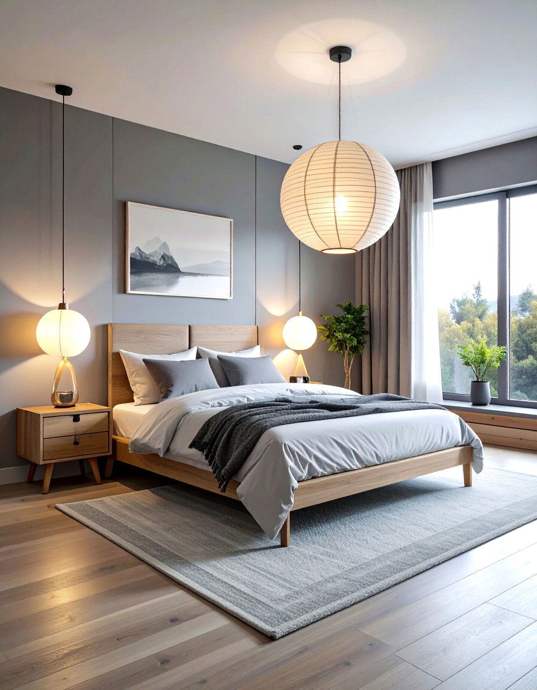 Scandinavian Gray Bedroom Lighting - 30 scandinavian gray bedroom ideas