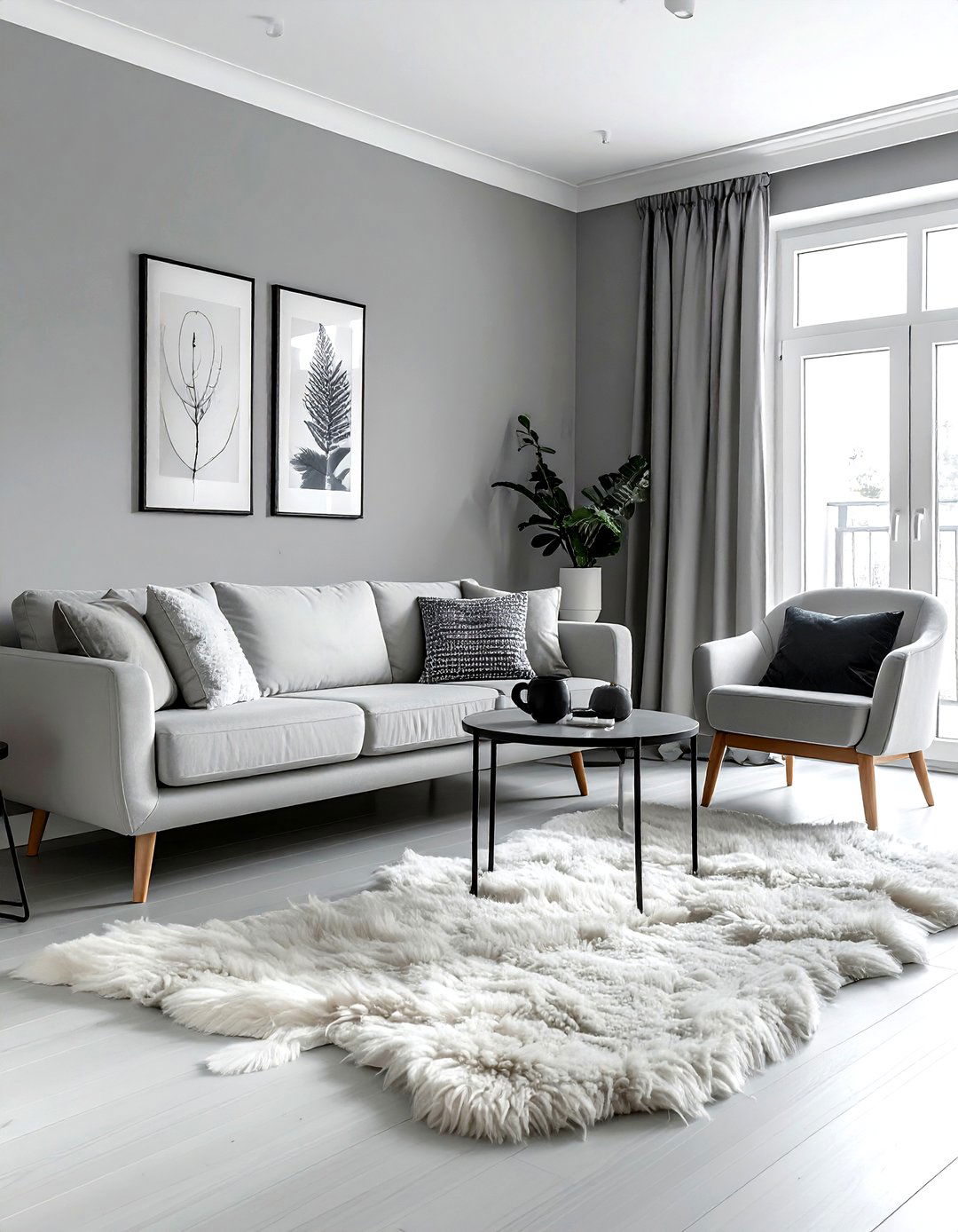 Scandinavian Gray Living Room - 30 gray living room ideas