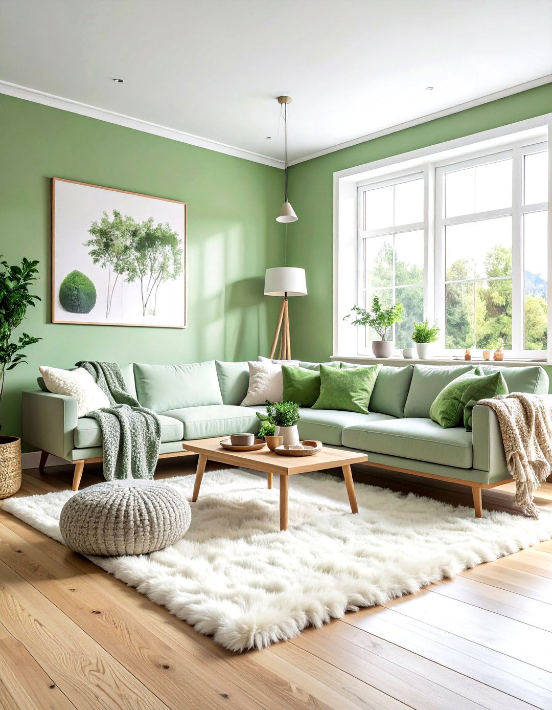 Scandinavian Green Living Room - 30 modern green living room ideas