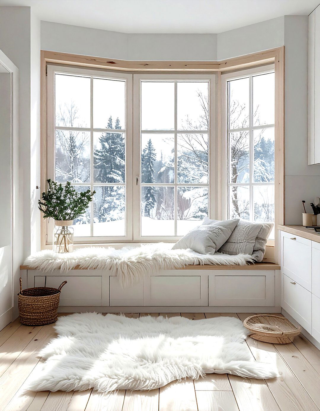 Scandinavian Kitchen Bay Window - 30 kitchen bay window ideas