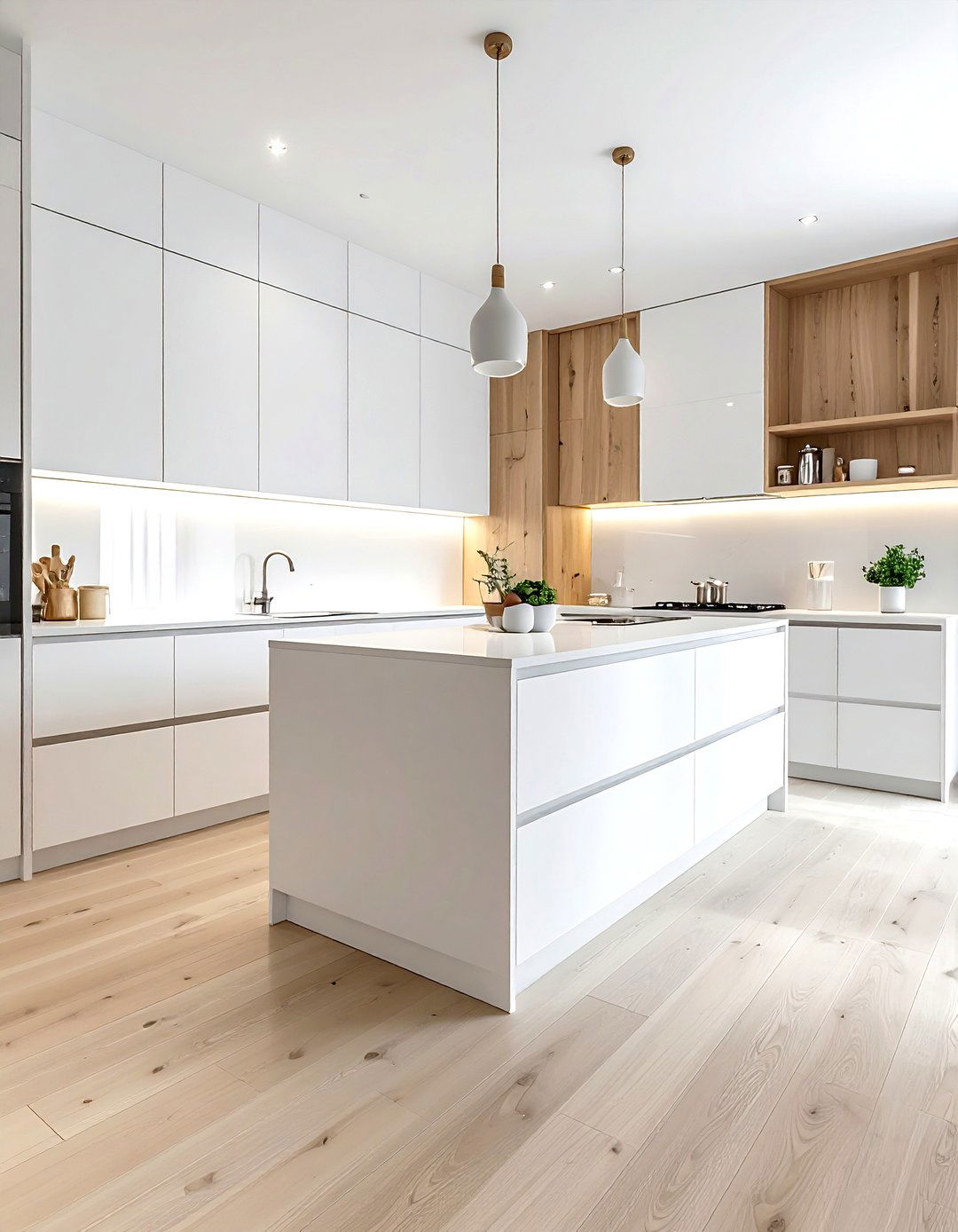 Scandinavian Kitchen LVP - 30 LVP floor kitchen ideas