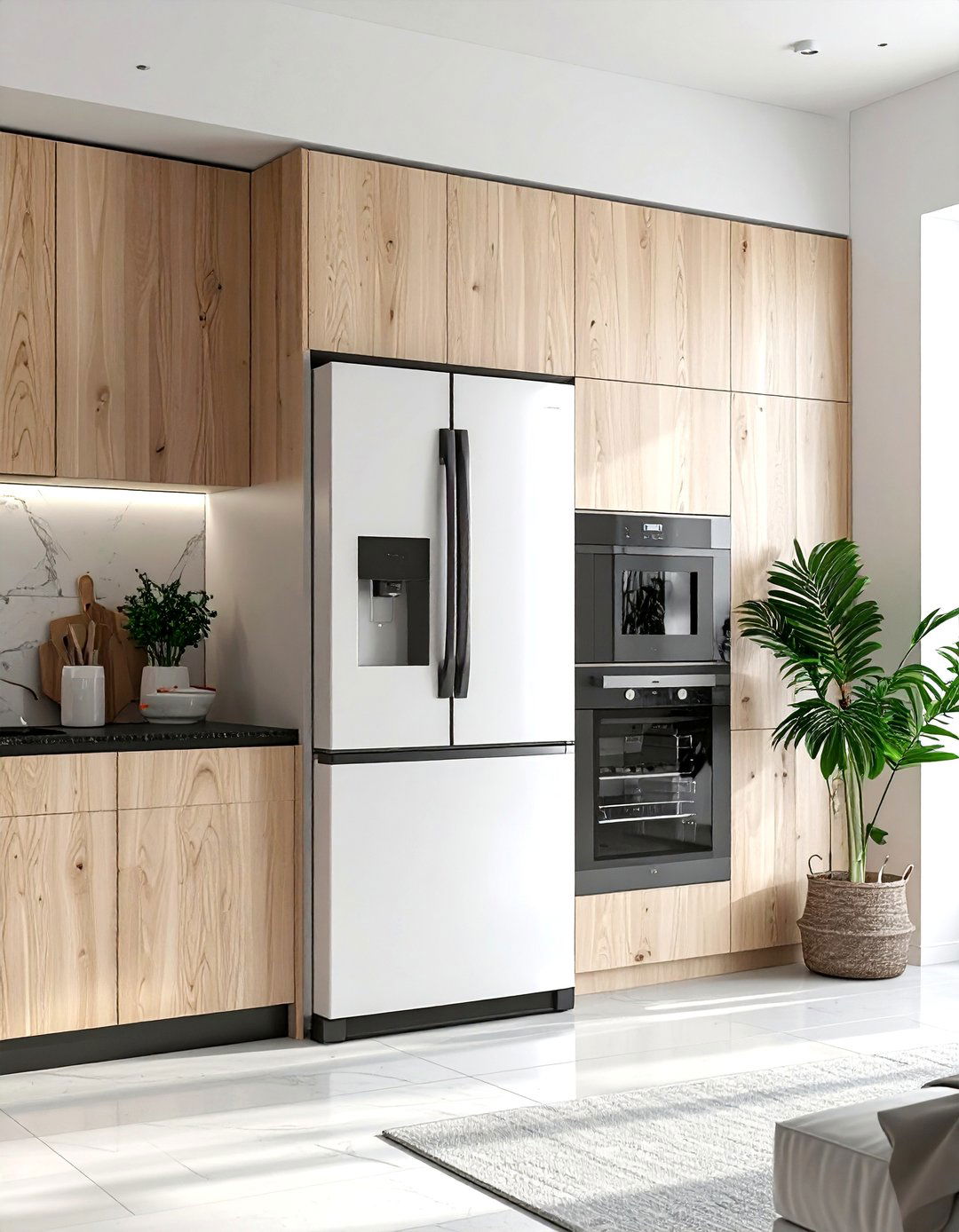 Scandinavian Kitchen Refrigerator - 30 built-in refrigerator kitchen ideas