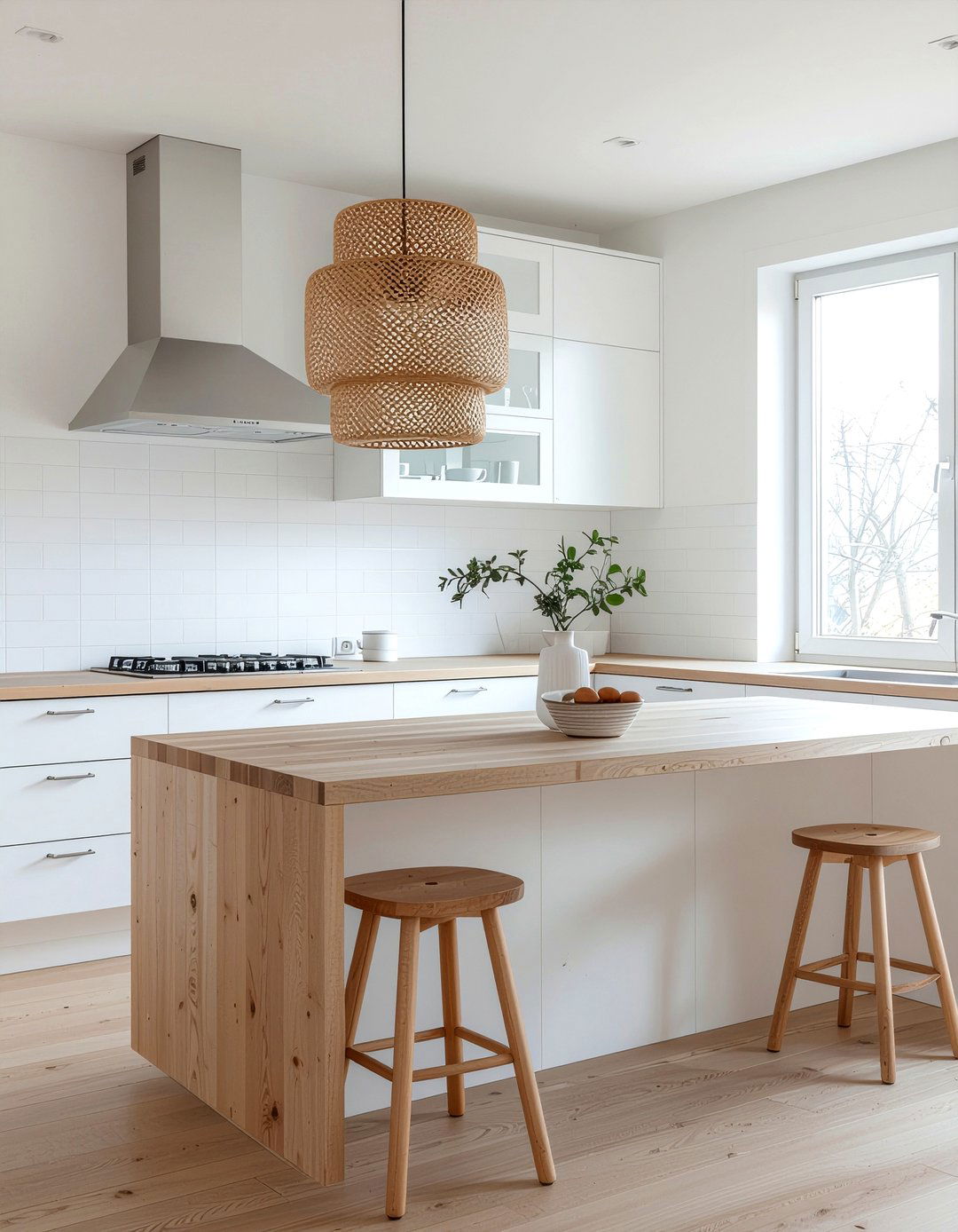 Scandinavian Kitchen With Light Wood Countertops - 30 butcher block countertop kitchen ideas