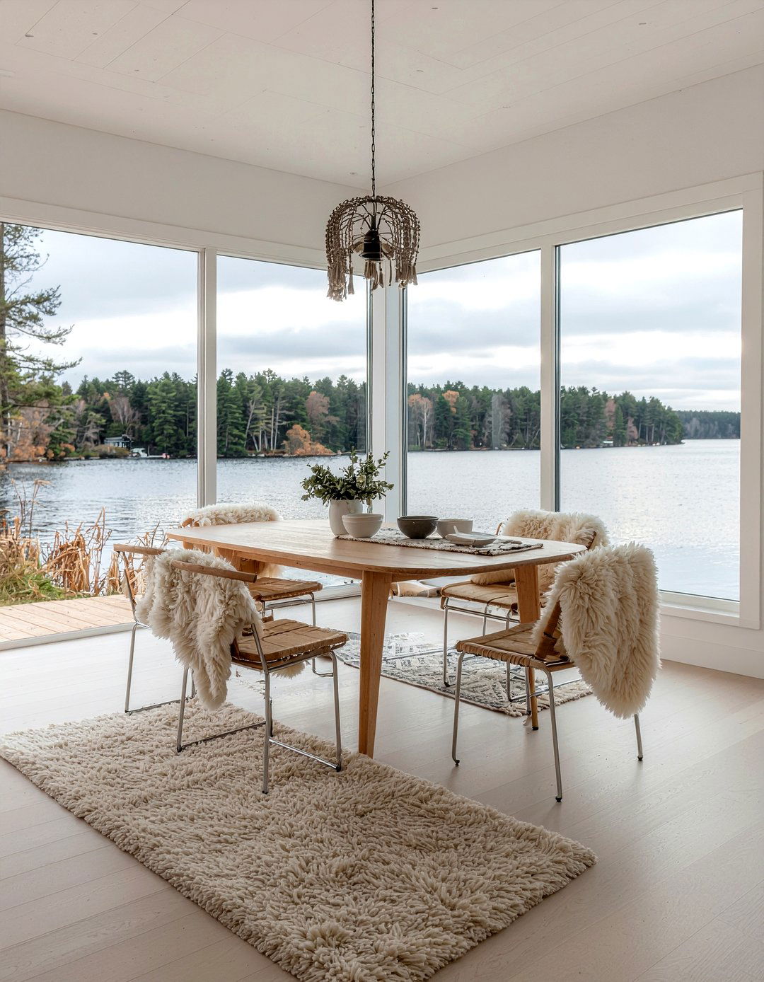 Scandinavian Lake Design - 30 lake house dining room ideas